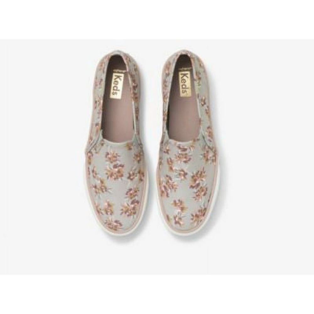 Keds Floral Canvas Sneakers - Cream and Pink